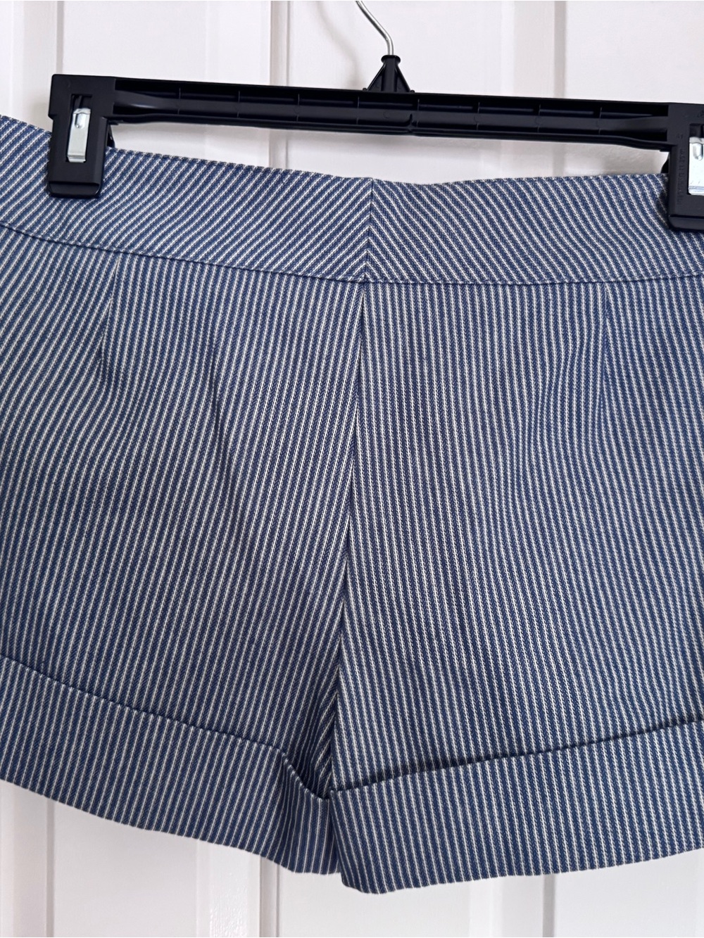 Forever 21 Navy and White Pinstripe High Waist Shorts - Picture 2 of 4